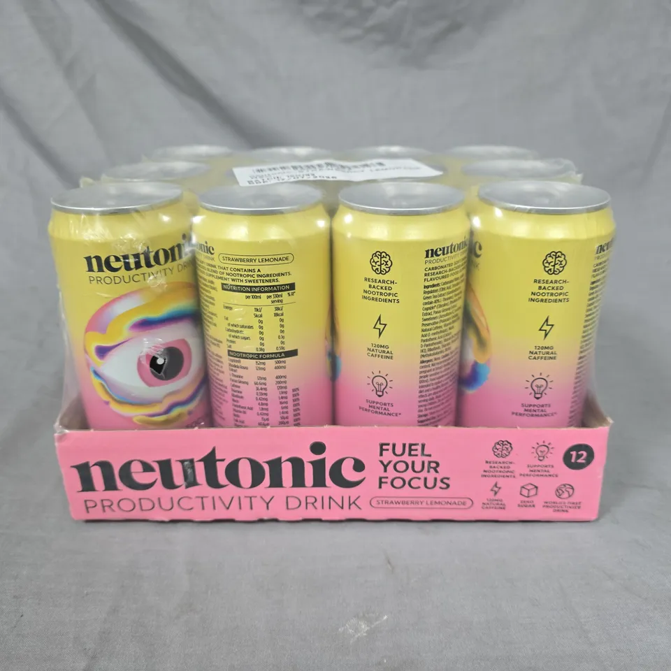 NEUTONIC PRODUCTIVITY DRINK IN STRAWBERRY LEMONADE - 12 X 330ML
