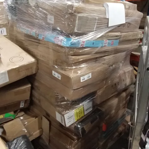 PALLET OF ASSORTED HOUSEHOLD GOODS AND PRODUCTS TO INCLUDE; FLATPACK FURNITURE, PROJECTION SCREEN ETC