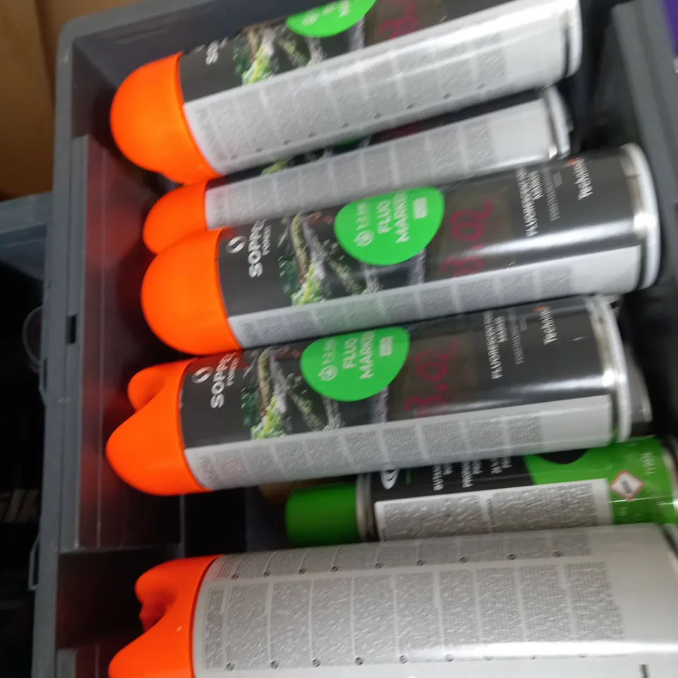 APPROXIMATELY 15 AEROSOL SPRAY PAINT CANS TO INCLUDE PAINT FACTORY AND SOPPEC FOREST