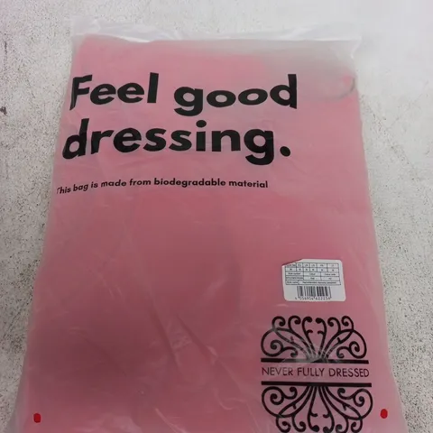 NEVER FULLY DRESSED PINK BAG – BIODEGRADABLE MATERIAL, SIZE M (UK)