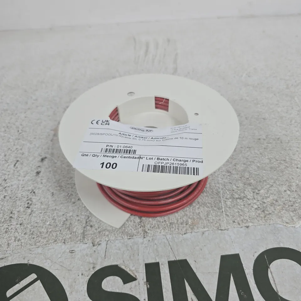 SILICONE TEST CABLE RED 10M COIL