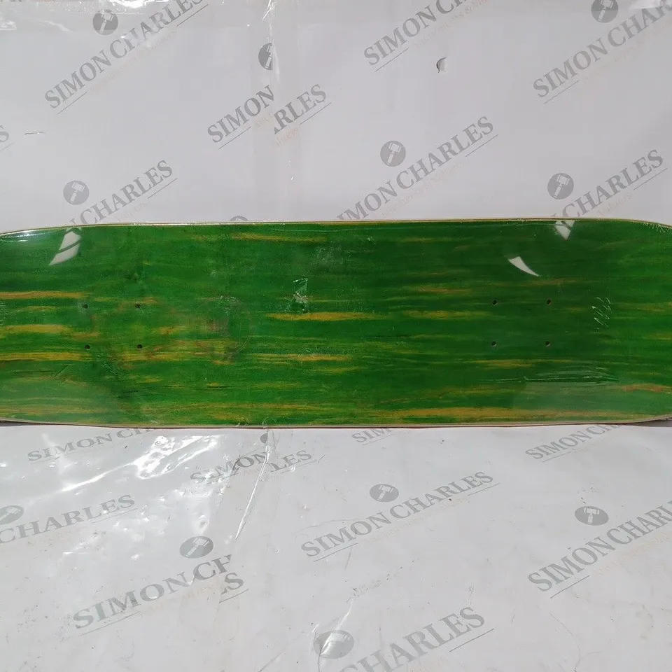 BUNGABLED 2-TONE SKATEBOARD DECK IN GREEN/BLACK