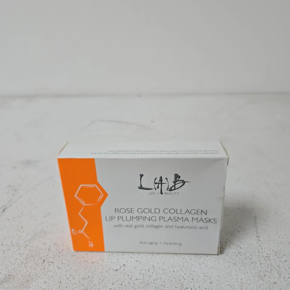LAB ROSE GOLD COLLAGEN LIP PLUMPING PLASMA MASKS – BOX
