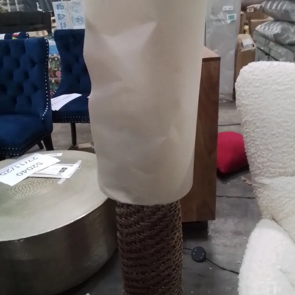 ANDROS BROWN WOVEN SEAGRASS FLOOR LAMP 