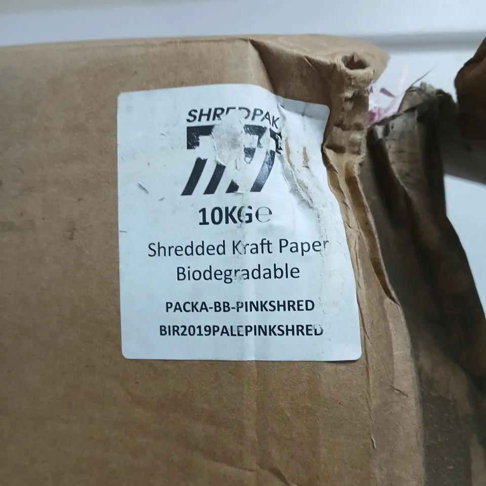 SHREDDED KRAFT PAPER BIODEGRADABLE – PINK SHRED, 10KG