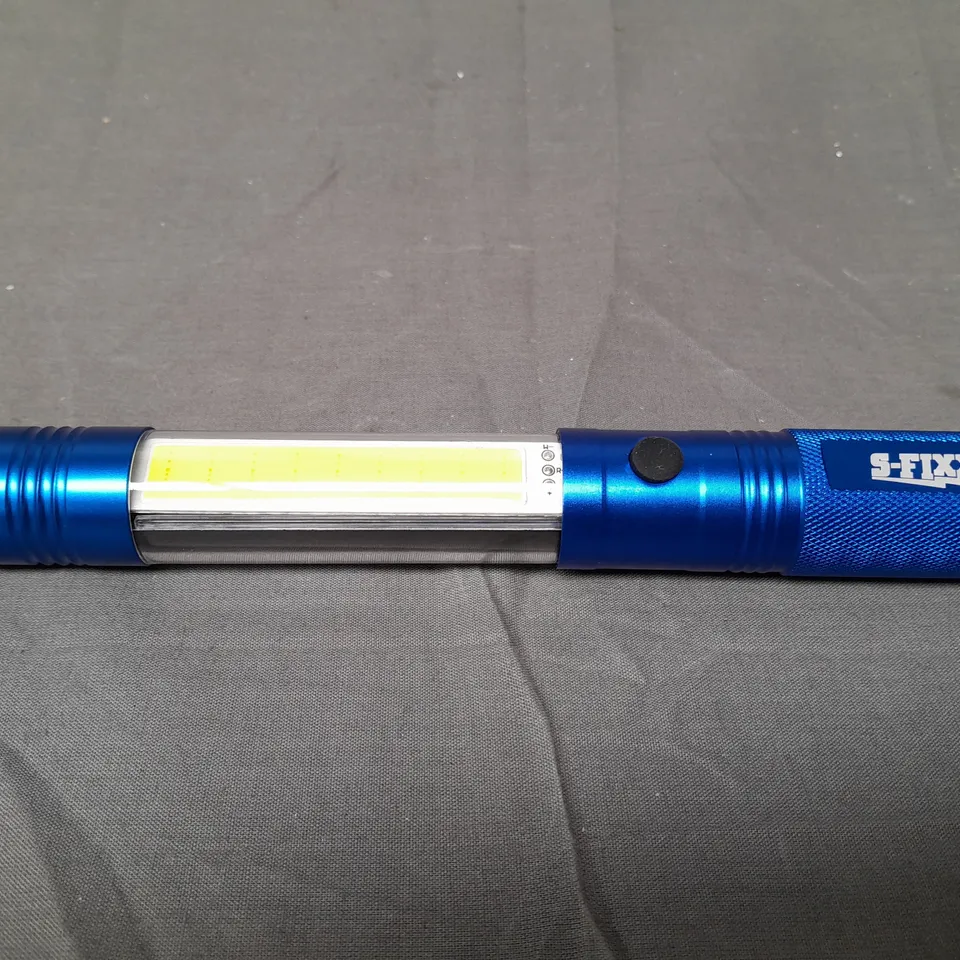 SFIXX SET OF 2 TELESCOPIC MAGNETIC TORCHES WITH 185 LUMEN SIDE BAR LIGHT - BLUE
