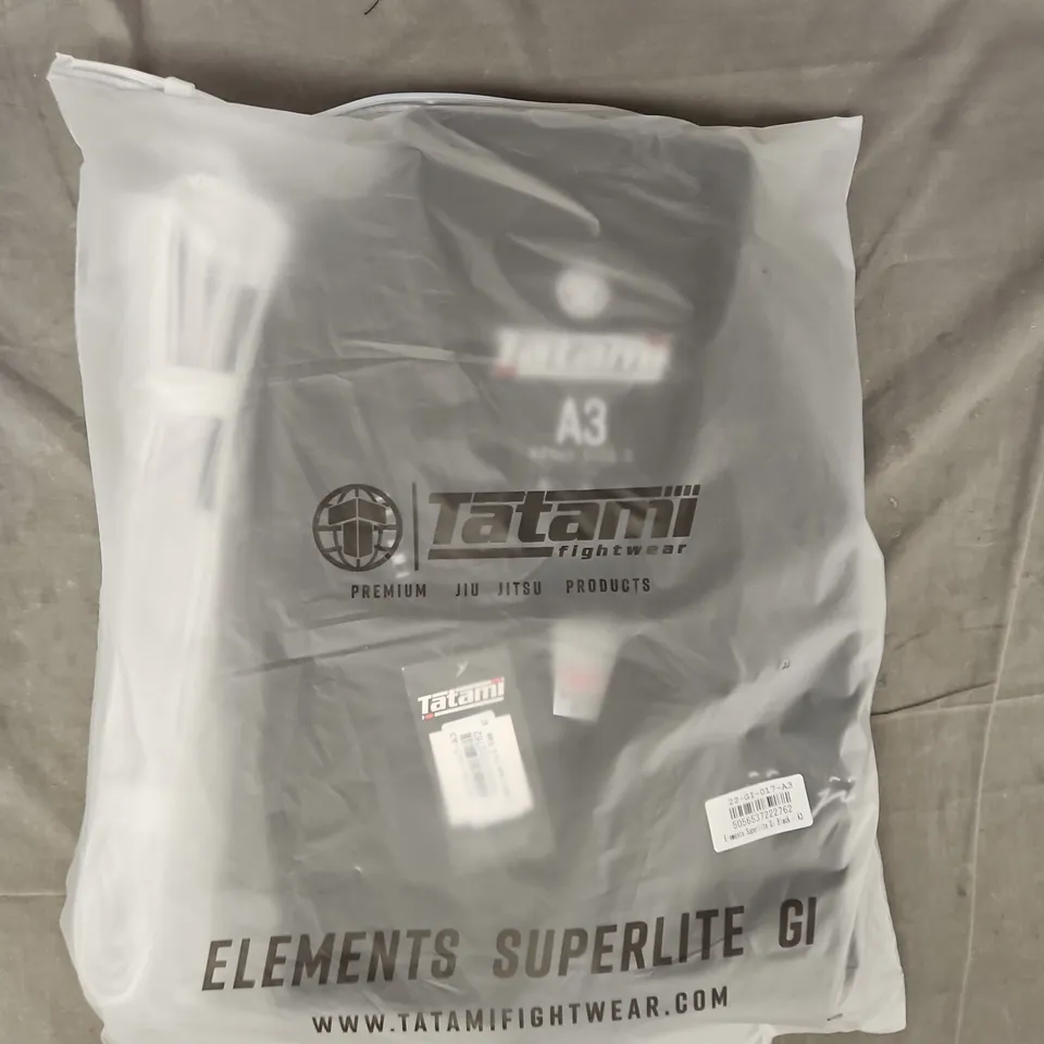 BAGGED TATAMI ELEMENTS SUPERLITE GI IN BLACK - A3