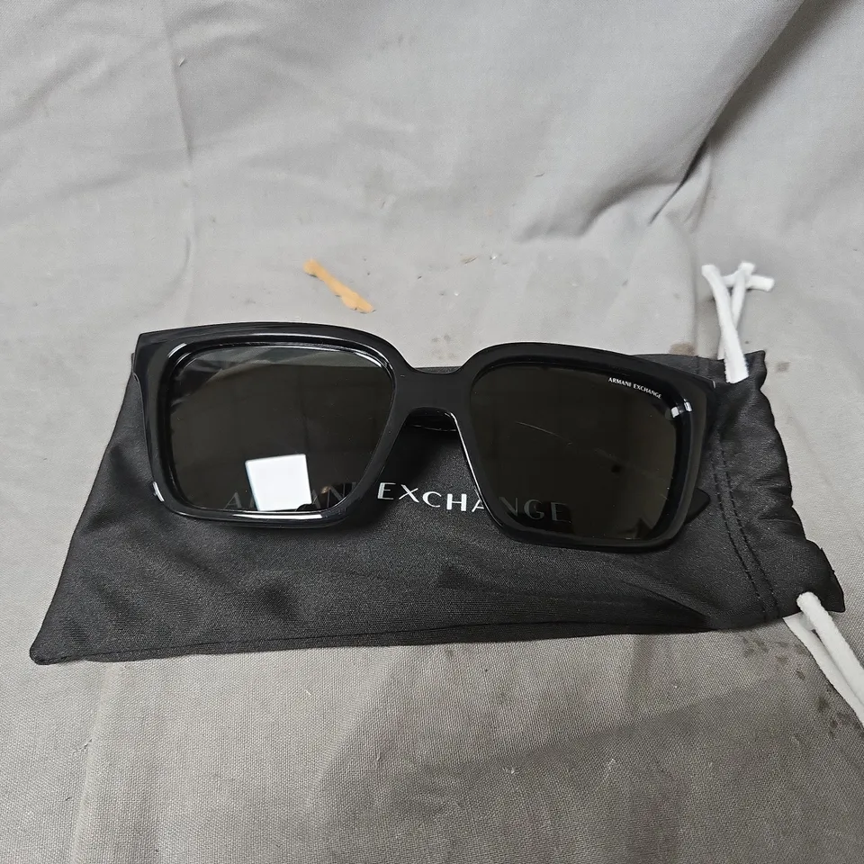 ARMANI EXCHANGE SUNGLASSES – BLACK RECTANGULAR FRAMES