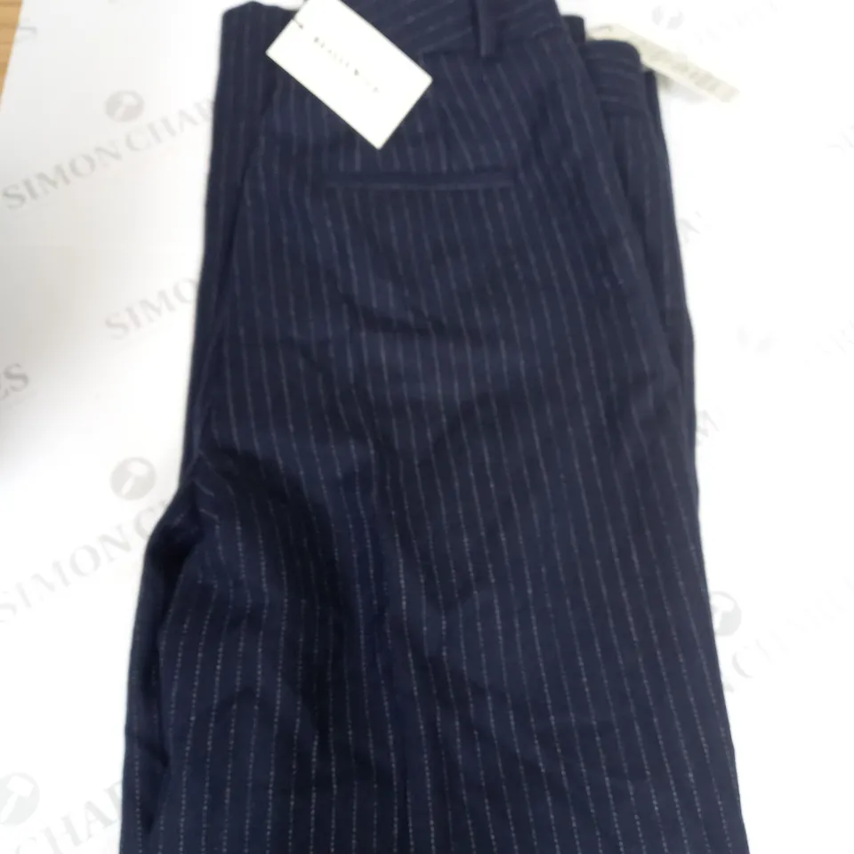 REALLY WILD PINSTRIPE WIDE LEG WOOL BLEND TROUSERS SIZE 10