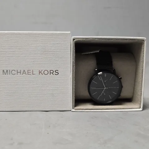BOXED MICHAEL KORS BLACK CHRONOGRAPH WATCH