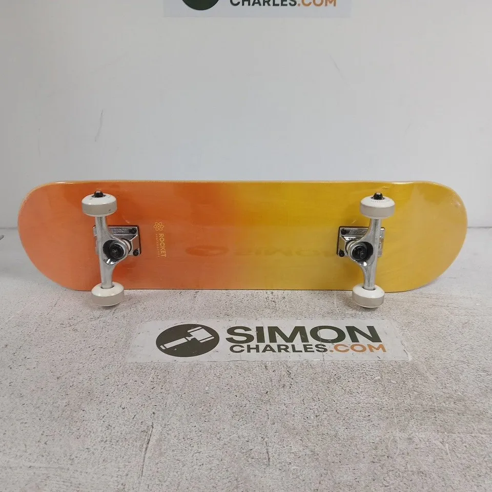 ROCKET SKATEBOARDS DOUBLE DIPPED COMPLETE – 8 X 31.5IN, ORANGE GRADIENT DECK