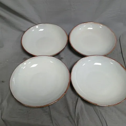 CREAM SET OF 4 PASTA BOWLS