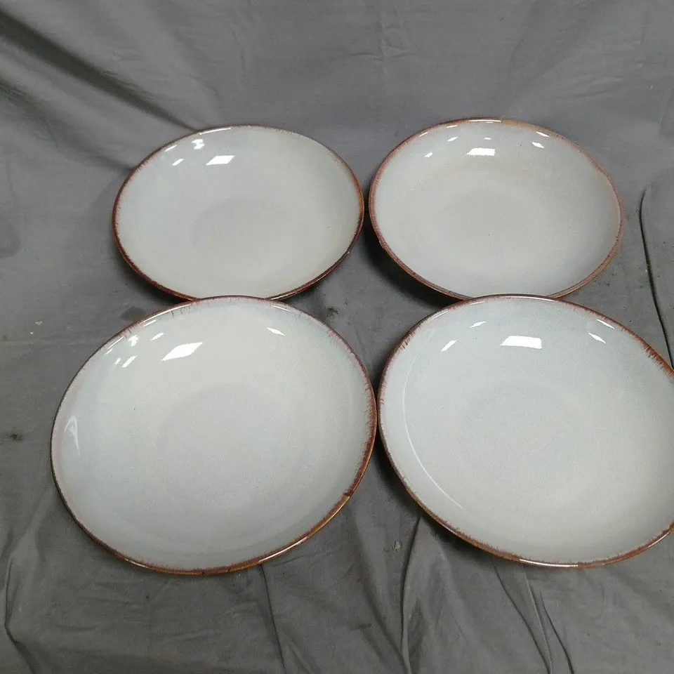 CREAM SET OF 4 PASTA BOWLS