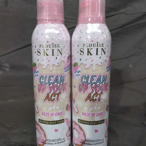 2 X P. LOUISE CLEAN UP YOUR ACT WHIPPED BODY FOAMS - PIECE OF CAKE 