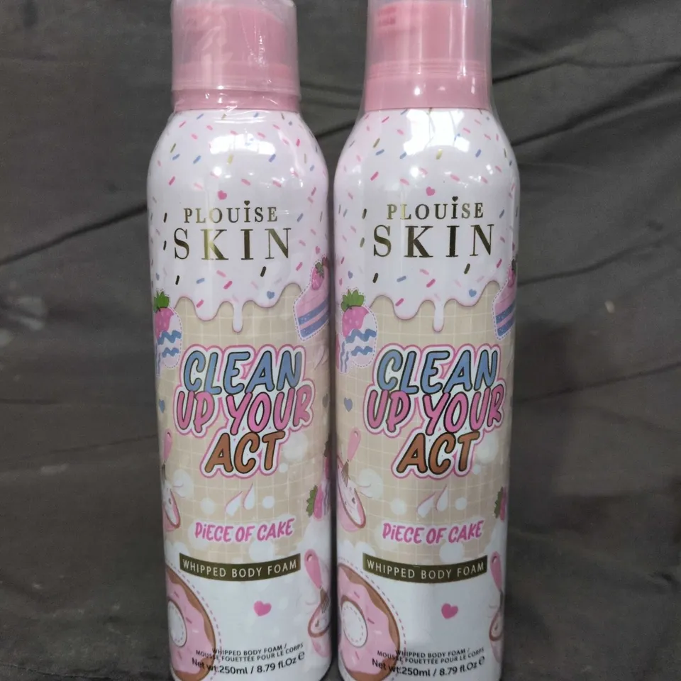 2 X P. LOUISE CLEAN UP YOUR ACT WHIPPED BODY FOAMS - PIECE OF CAKE 