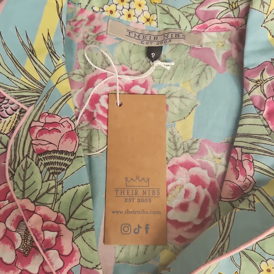 THEIR NIBS TROPICAL FLORAL SHIRT IN SKY BLUE MULTI - SMALL