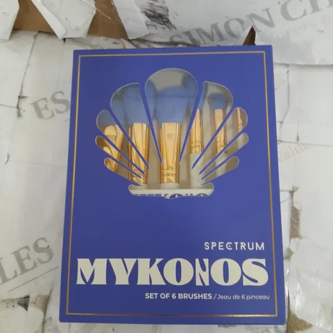 BOXED SPECTRUM MYKONOS 6 PIECE BRUSH SET 