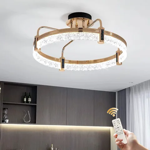 BOXED DARVEL 1-LIGHT 50cm LED SEMI FLUSH MOUNT (1 BOX)