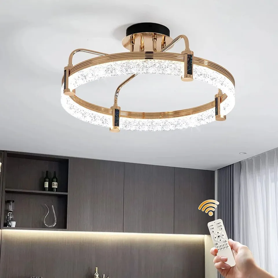 BOXED DARVEL 1-LIGHT 50cm LED SEMI FLUSH MOUNT (1 BOX)