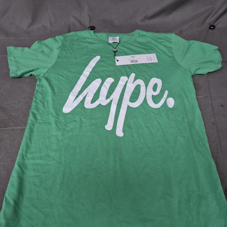 HYPE MEN'S SCRIPT T-SHIRT – GREEN – SIZE M