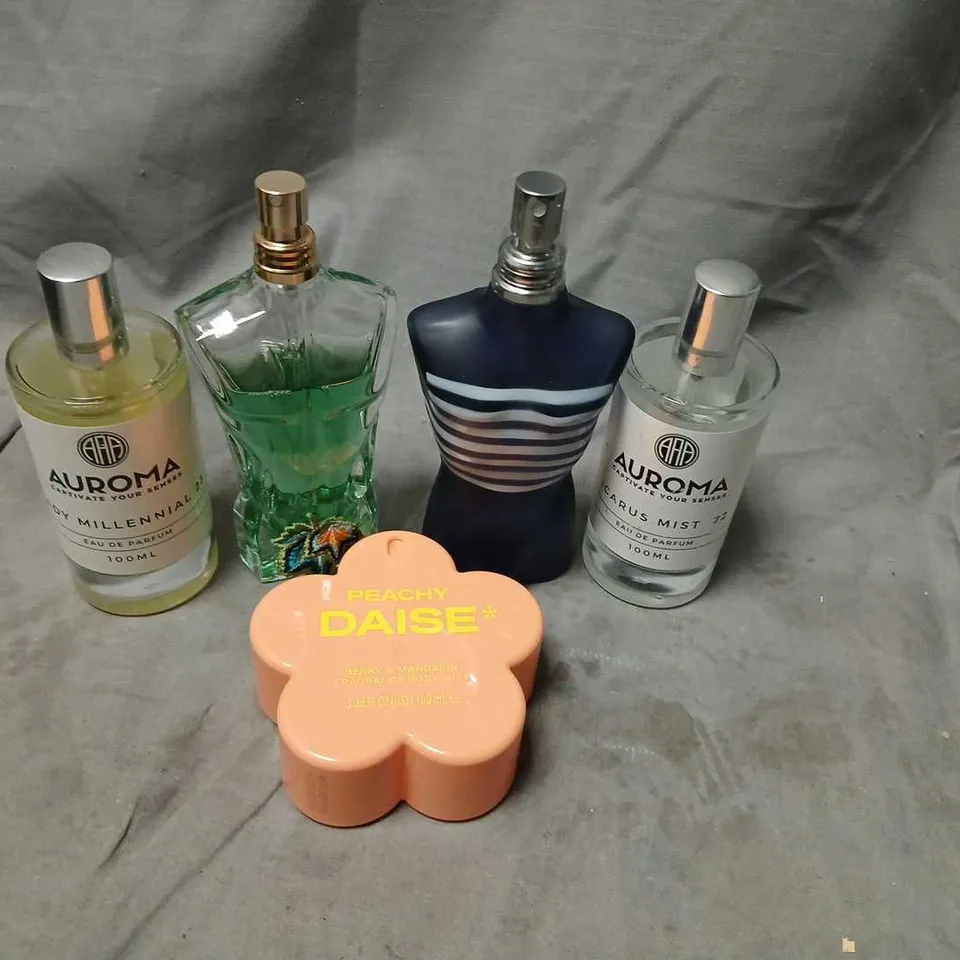APPROXIMATELY TEN ASSORTED UNBOXED FRAGRANCES TO INCLUDE; JEAN PAUL GAULTIER, DAISE, AUROMA AND RAPPORT
