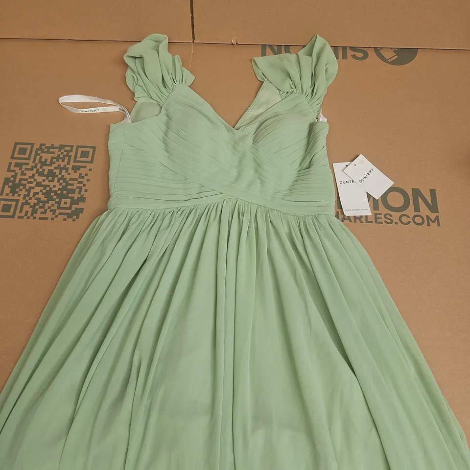 DUNTERY KATELYN SLEEVELESS DRESS IN GREEN