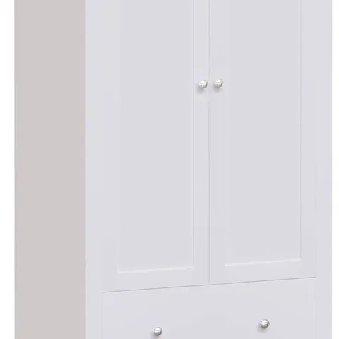 BOXED ARLINGTON 2 DOOR 2 DRAWER WARDROBE - WHITE (2 BOXES)
