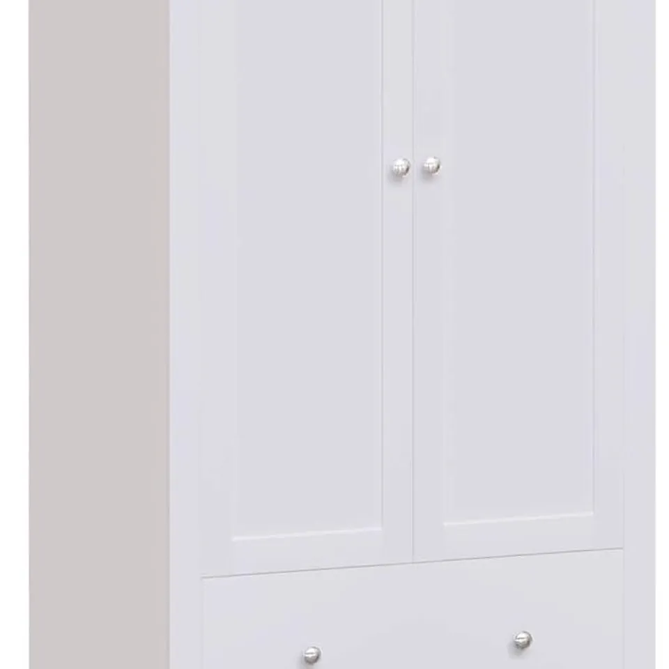 BOXED ARLINGTON 2 DOOR 2 DRAWER WARDROBE - WHITE (2 BOXES)