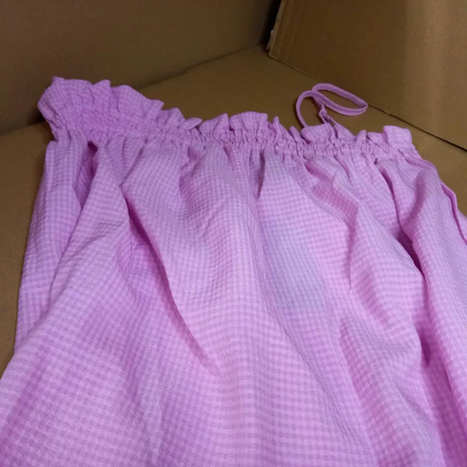 NEWLOOK PINK STRAPPY FRILL TIER SUMMER DRESS - SIZE 12