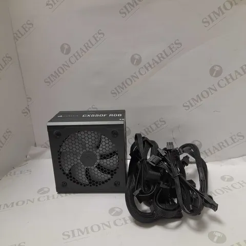 CORSAIR CX550F RGB, 80 PLUS BRONZE FULLY MODULAR ATX POWER SUPPLY - BLACK