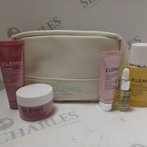 ELEMIS GIFT SET OF 5 TO INCLUDE SOOTHING APRICOT TONER, HAND & NAIL BALM, ROSE CLEANSING BALM, ETC