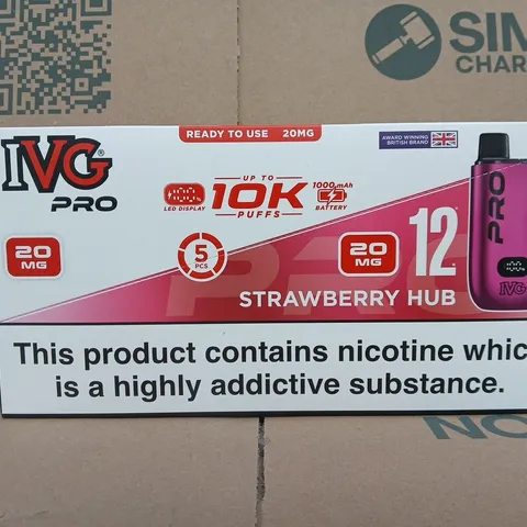 IVG PRO 12 STRAWBERRY HUB VAPES (5PCS)