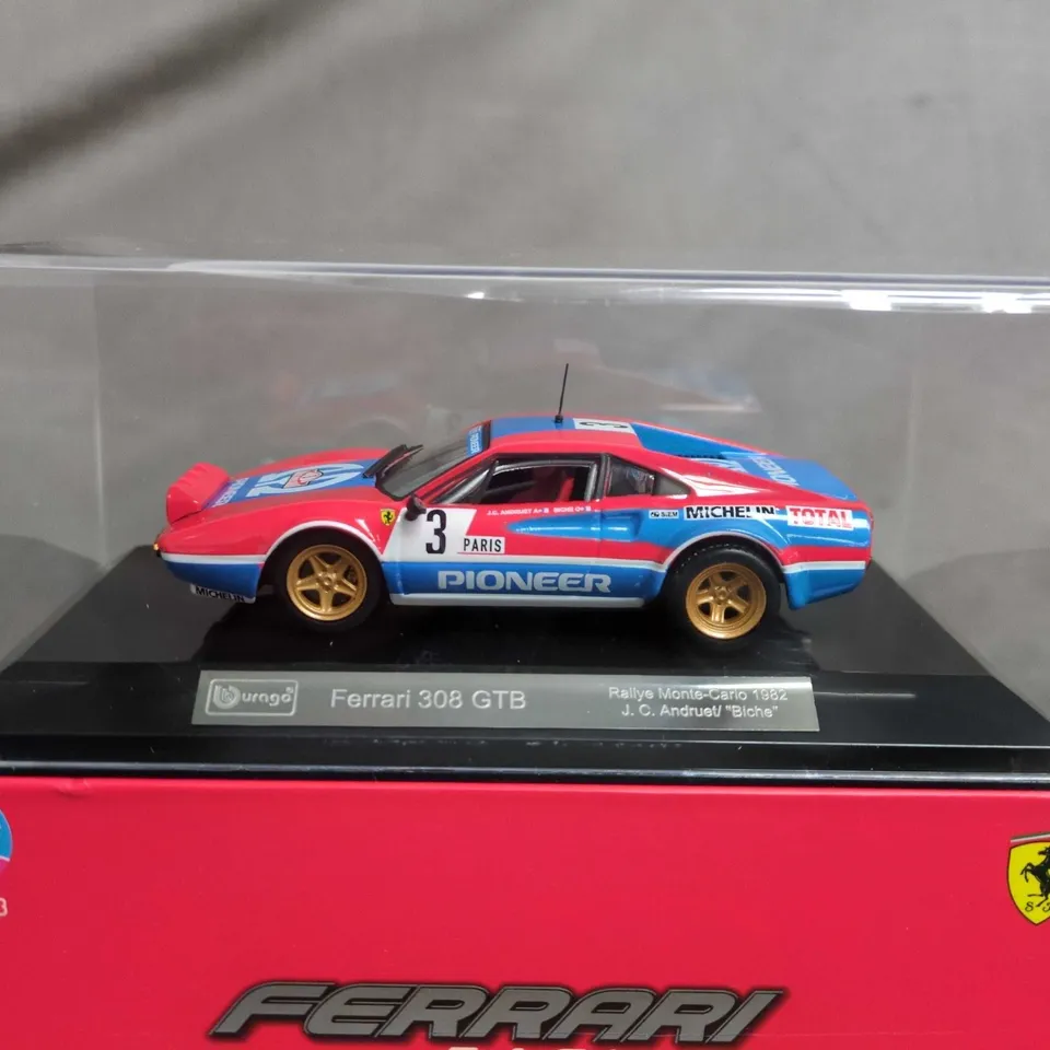 BURAGO 1:43 FERRARI 308 GTB RALLY MONTE CARLO 1982 – J. C. ANDRUET 'BICHE' 