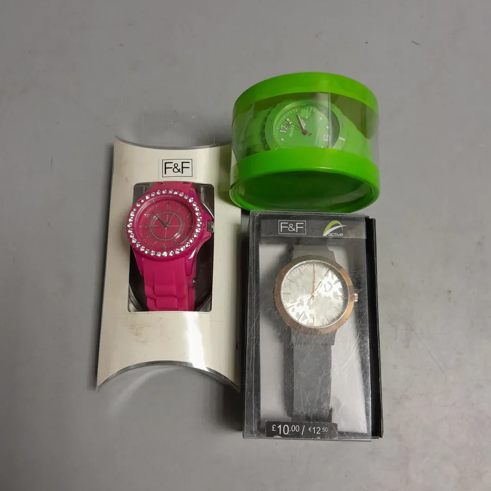 LOT OF 3 FASHION WATCHES F&F