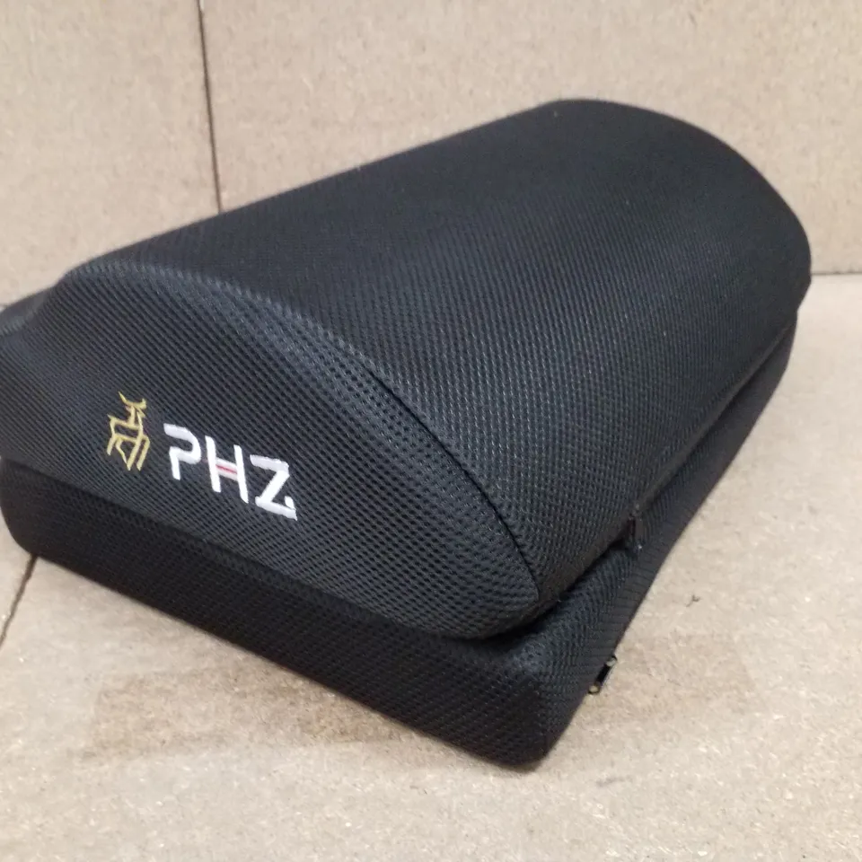 BOX CONTAINING APPROXIMATELY 5 PHZ FOOTRESTS WITH 2 OPTIONAL FOOT CUSHIONS