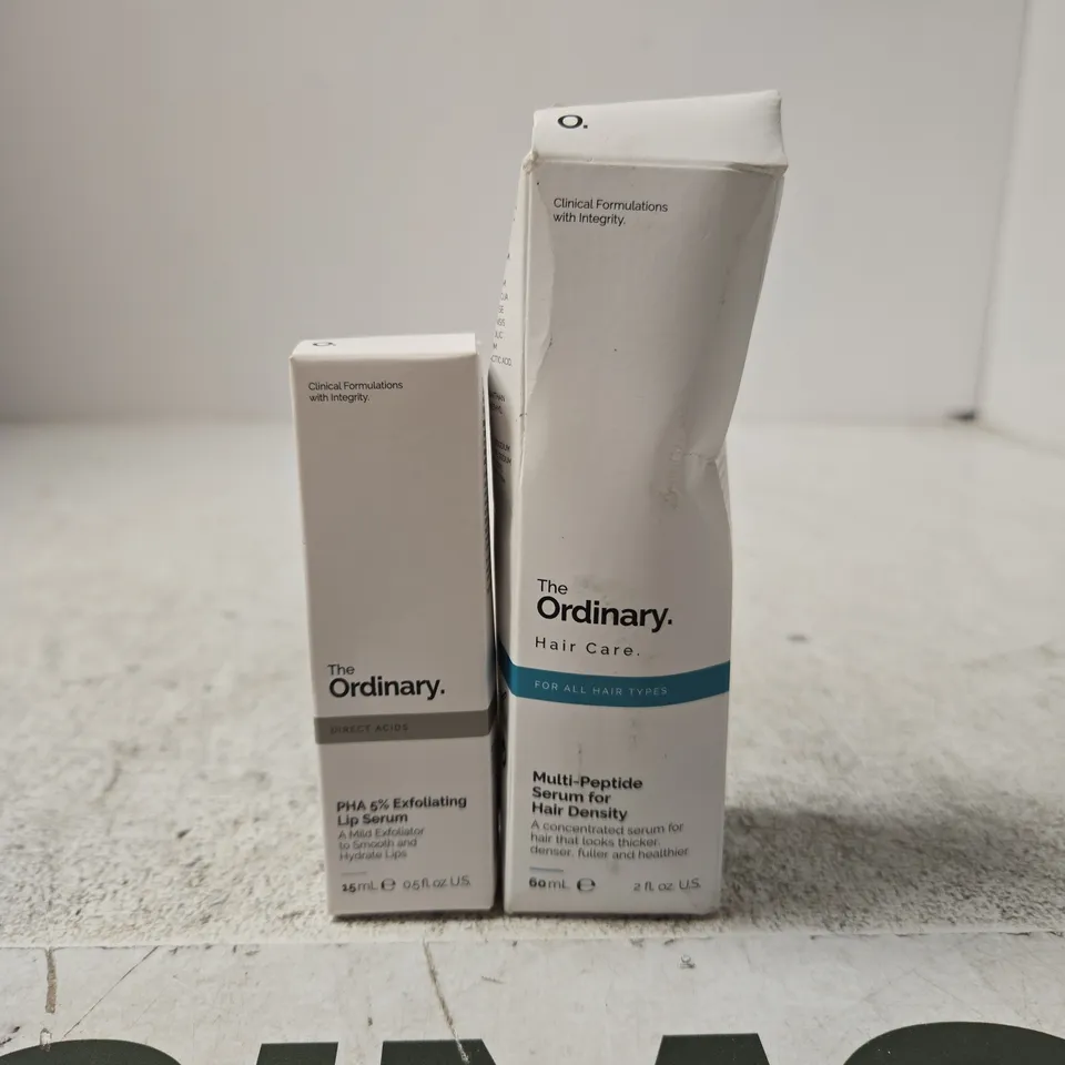 THE ORDINARY LIP SERUM & HAIR DENSITY SERUM (2 BOXES)