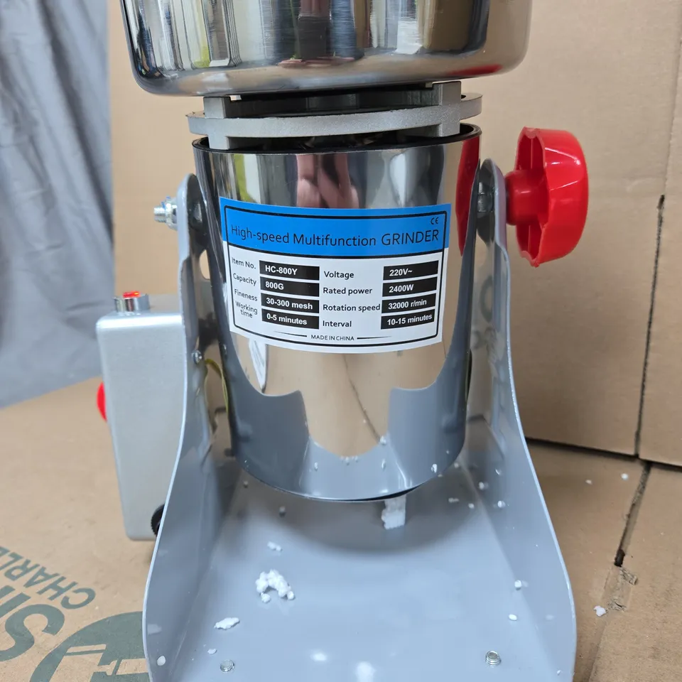 HIGH SPEED MULTI FUNCTIONAL GRINDER WITH INSTRUCTIONS. BOXED