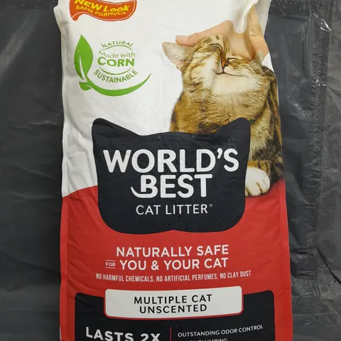 WORLD'S BEST MULTIPLE CAT UNSCENTED CAT LITTER (12.7KG)