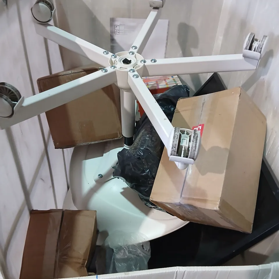 CAGE OF ASSORTED PRODUCTS TO INCLUDES CANON LIKE 100 SCANNER, TRENDNET ADAPTER AND DAMAGED IIYAMA MONITOR