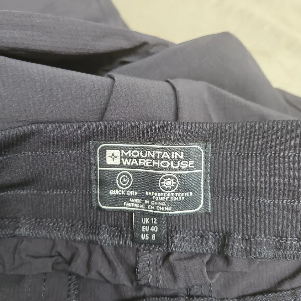 MOUNTAIN WAREHOUSE WOMEN'S QUICK-DRY TROUSERS – NAVY, UK 12 (EU 40, US 8)