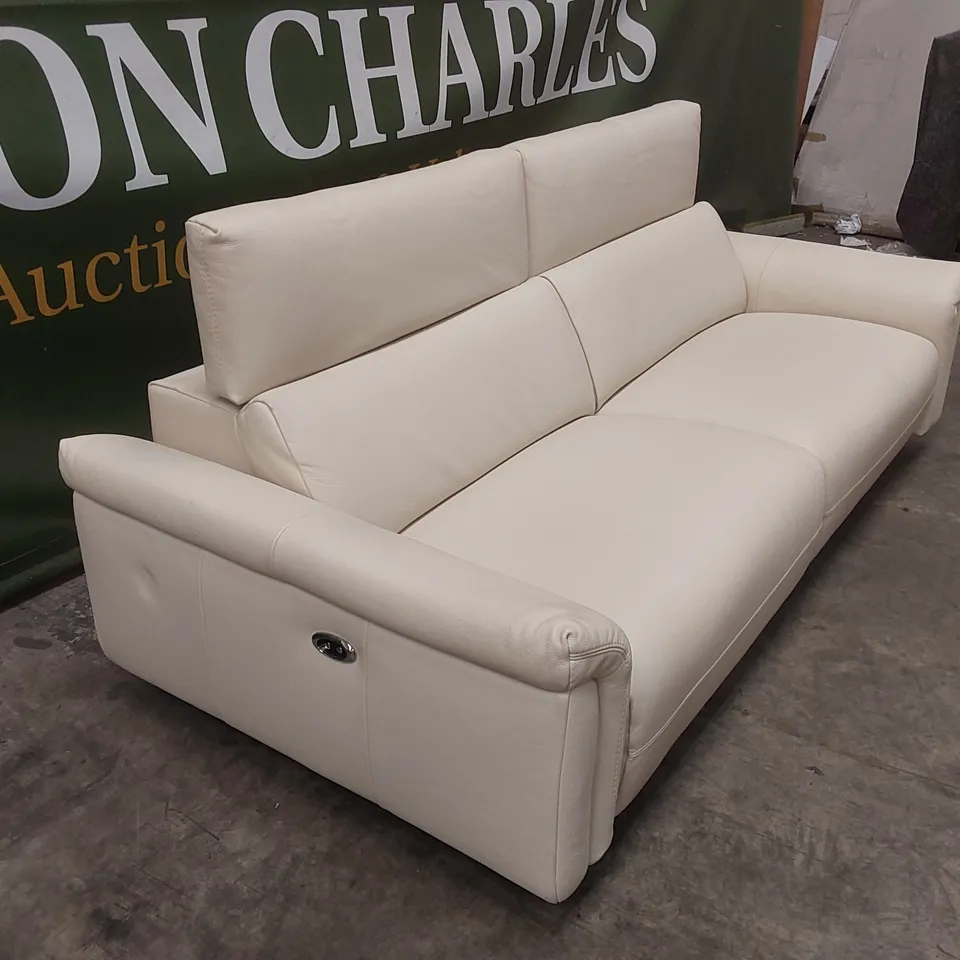QUALITY DESIGNER ITALIAN MADE 3 SEATER ELECTRIC RECLINER LEATHER SOFA