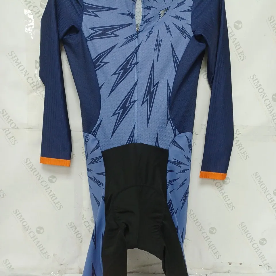 TEMPUS CYCLING BIB SHORTS IN BLUE/ORNAGE - XL