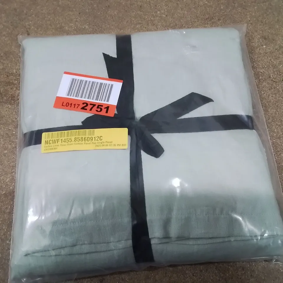 BAGGED PAIR OF SEMI SHEER CURTAINS  //SIZE UNSPECIFIED 