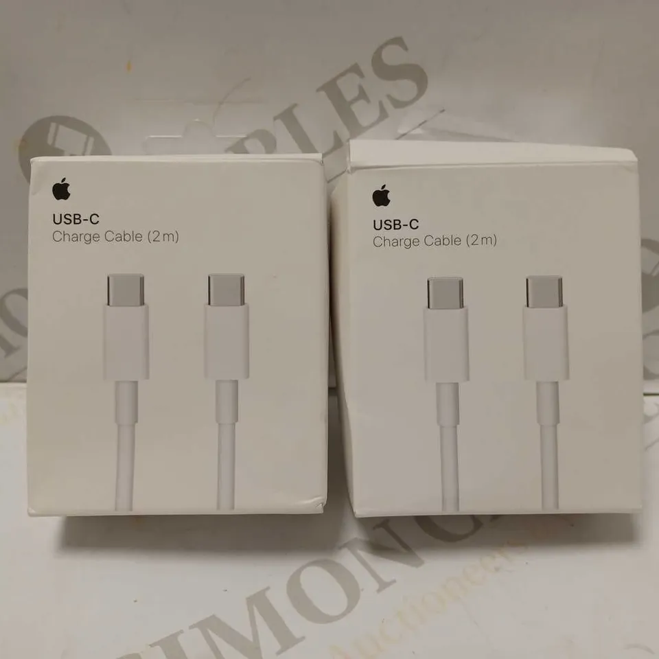 LOT OF 2 USB-C CHARGE CABLES (2 X 2M) RRP £38