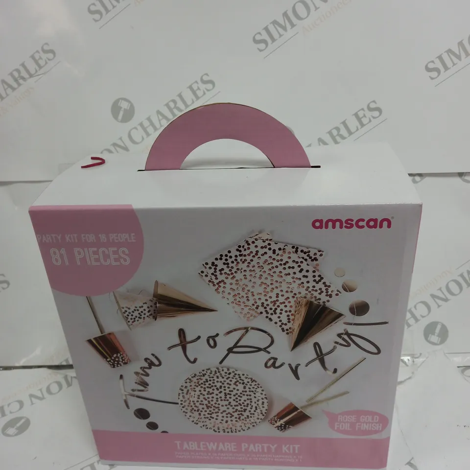 BOX OF 4 AMSCAN 81 PIECE PARTY KIT 