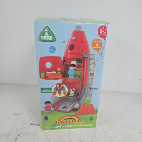 BOXED ELC HAPPYLAND LIGHTS AND SOUNDS LIFT OFF ROCKET