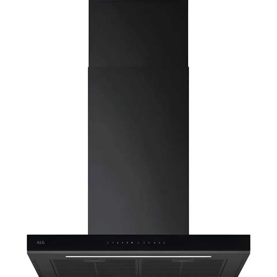BOXED AEG GB87D71CB - BLACK CHIMNEY COOKER HOOD - 70CM - A+ ENERGY