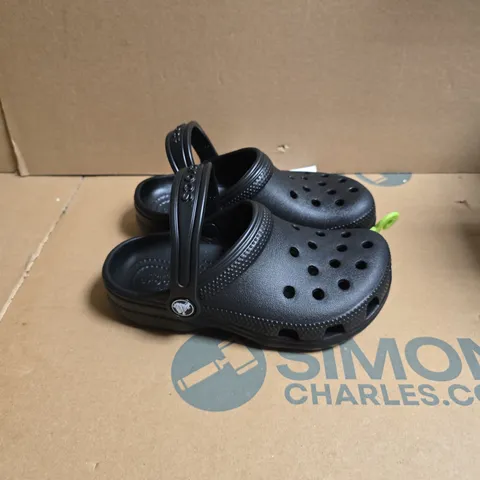 CROCS CLASSIC CLOG T β BLACK, KIDS' SHOES WITH BACK STRAP β SIZE C12