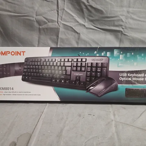 BOXED COMPOINT CP-KM3014 USB KEYBOARD AND OPTICAL MOUSE DUO PACK