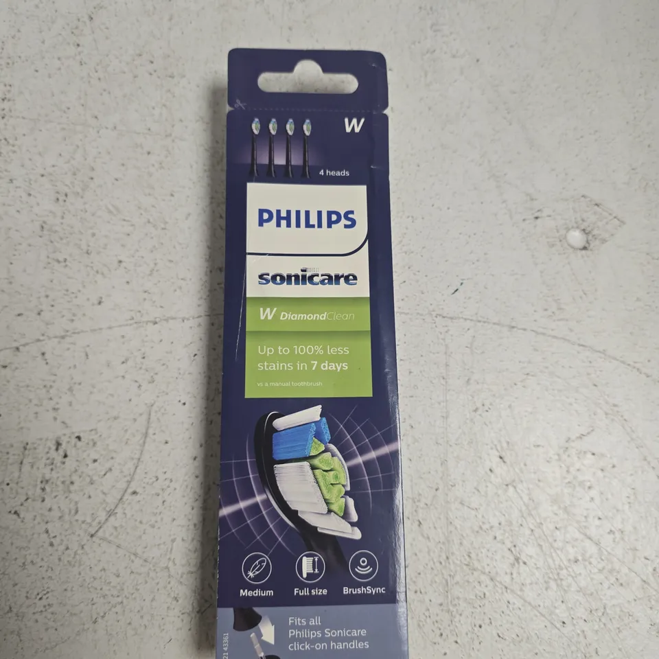 PHILIPS SONICARE DIAMONDCLEAN REPLACEMENT BRUSH HEADS – 4 PACK (MEDIUM)